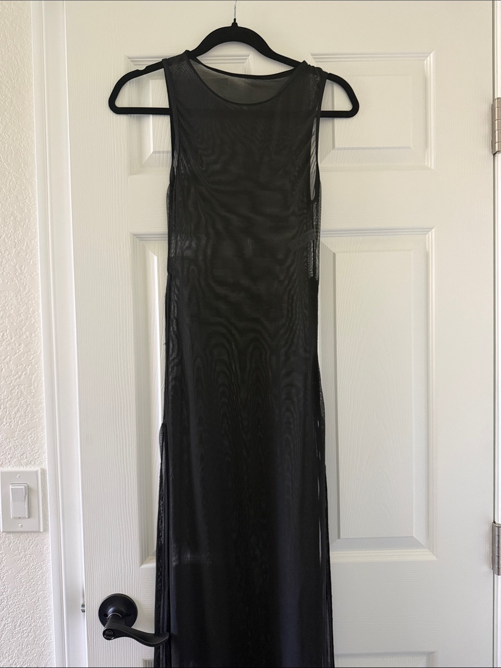 Sheer Black Sleeveless Maxi Dress/Coverup